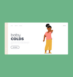 Baby Colds Landing Page Template African American