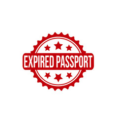 Expired Passport Rubber Stamp Seal