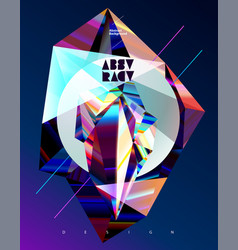 Geometric Poster Design With 3d Polygonal