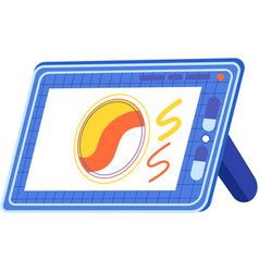 Graphic Tablet Digital Computer Flat Icon