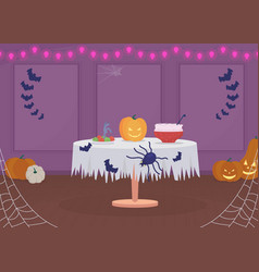 Halloween Home Party Arrangement Flat Color