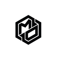 Mo Logo Monogram Gaming Hexagon Geometric Shape