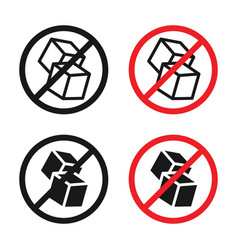 Sugar Free Icon Set Low Cube Symbol