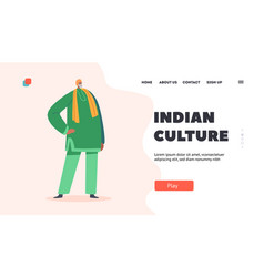 Culture And Fashion Of India Landing Page Template