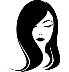 Hair - Black And White Isolated Icon