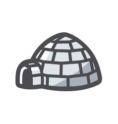 Igloo Ice Home Icon Cartoon