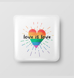 Love Is Sign With Lgbt Flag Button Pin Badge