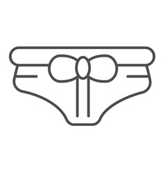 Panties Thin Line Icon Woman Underware