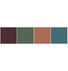 Set Of Seamless Simple Patterns - Elegant Colorful