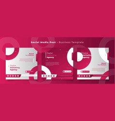 Social Media Post Template With In Pink Gradient