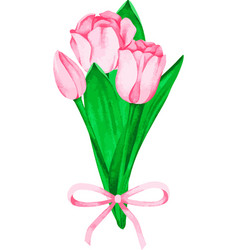 Bouquet Of Pink Tulips