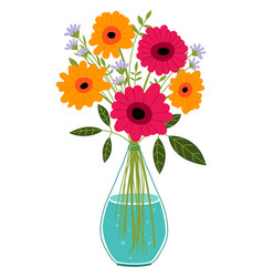 Floral Bouquet Icon Bright Colorful Flowers