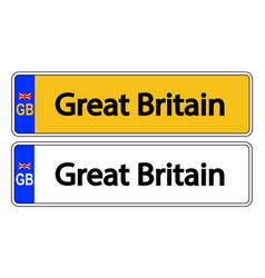 Gb Front And Back Number Plate