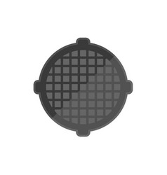 Industrial Manhole Icon Flat Road City