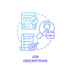 Job Descriptions Blue Gradient Concept Icon