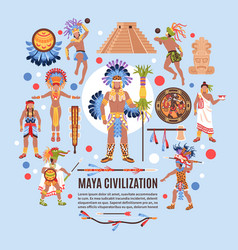 Maya Civilization Flat Background