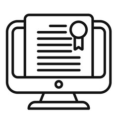 Online Degree Icon Outline Education