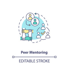 Peer Mentoring Concept Icon