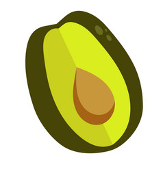 Avocado With Cut Out Slice And Spots On Skin