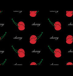 Cherry Cartoon Character Seamless Pattern