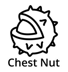 Chest Nut Icon Outline Style