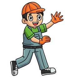 Garbage Man Cartoon Colored Clipart