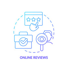 Online Reviews Blue Gradient Concept Icon