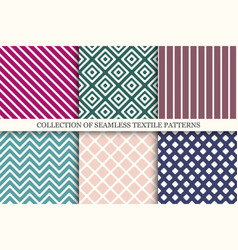 Set Of Simple Seamless Textile Patterns - Delicate