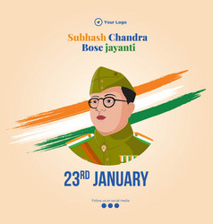 Subhash Chandra Bose Jayanti Banner Design