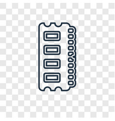 Ram Memory Concept Linear Icon Isolated