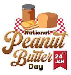 National Peanut Butter Day Banner Design