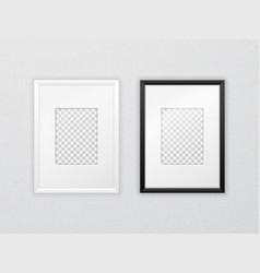 Pair Black And White Frames Hanging On The Wall