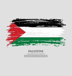 Palestine Flag With Brush Stroke Effect