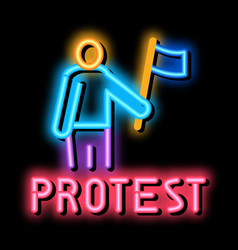 Person Dissident Neon Glow Icon