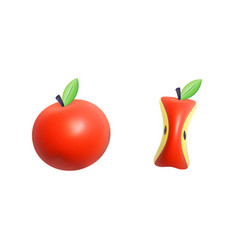 3d Realistic Red Apple Fruit