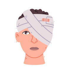 Bandaged Head First Aid For Injured Body Part