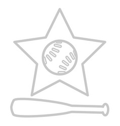 Baseball Bat Star Icon