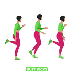 Butt Kicks Exercise Women