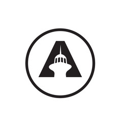 Letter A Lighthouse Logo Icon Design