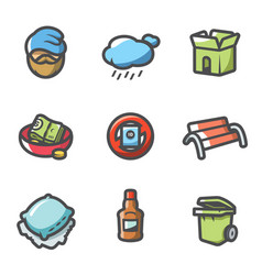 Homeless Icons Set