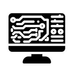 Printed Circuit Design Electronics Glyph Icon