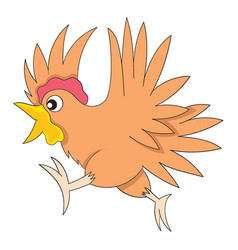 Chicken Fowl Animal Is Running Scared