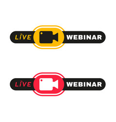 Live Webinar Button Label Emblem Icon Video