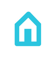 Blue Home House Symbol Sign Icon Real Estate