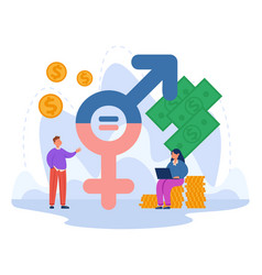 Businessman And Businesswoman With Male And Female