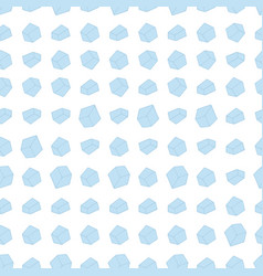 Ice Cubes Blue Crystals Seamless Pattern