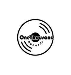 Text One Thousand Record With Disc Design