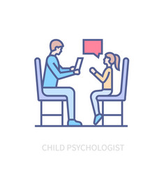 Child Psychologist - Modern Colored Line Design