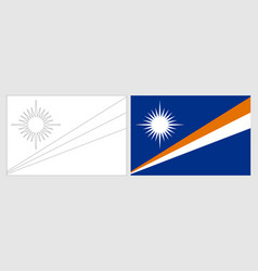 Coloring Flag Set Of Marshall Islands