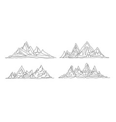 Minimalist Mountain Line Art